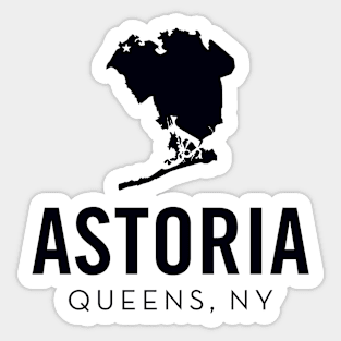 Astoria, Queens - New York (black) Sticker